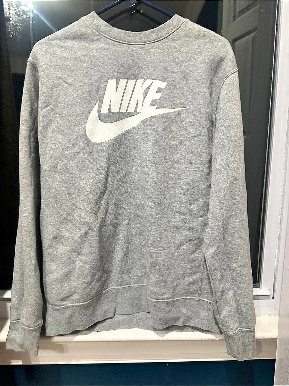 Nike Sportswear Club Fleece Crewneck Sweatshirt Gray Medium
